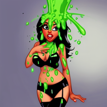 wammypinupart: weekend slime time (pinup cartoons)