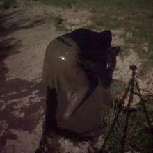 Swamp Angel: 73 Mud Eva Leather Skirt Moon Ritual
