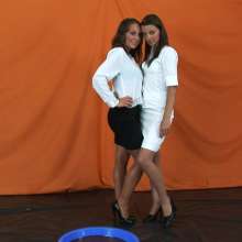 Lara_eurowam: Andreea and Reka Had Fun with Chocolate Pudding-T596c1