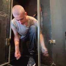 Wet Live Team: Artem Took a Shower in the Shower Cabin and Showed His Feet