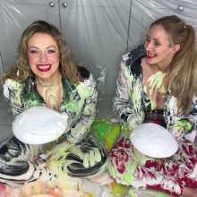 bsmessybakery: Bri and Lou's Fluorescent Gunged Jackets