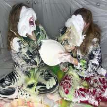 bsmessybakery: Bri and Lou's Fluorescent Gunged Jackets