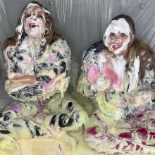 bsmessybakery: Bri and Lou's Fluorescent Gunged Jackets