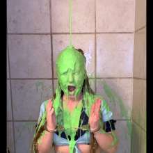 Chloe of PieroProductions: Chloe G In... Handcuffed and Slimed