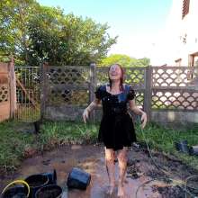 Thefetishgirl: Chocolate Batter in PVC Dress