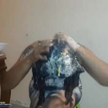 Hikari-Studio-Wam: Hikari with Eggs and Flour on Her Head