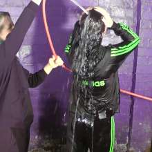 DungeonMasterOne: Honeysuckle and Lady Jennifer in a Fully-clothed Hairwash!