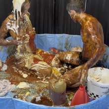 Wamgirlx: Horrendous Food Fuck Sploshing Mess!  (The Big One)