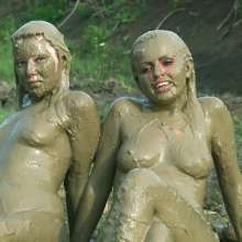 Lara_eurowam: Judith and Her Girlfriend Have Fun in the Mud Again-T668c2