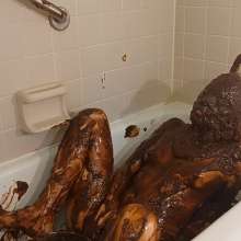 RevSlymsford: Kaydens In A Basque, Wanks + Plays In Chocolate Pudding