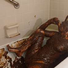 RevSlymsford: Kaydens In A Basque, Wanks + Plays In Chocolate Pudding