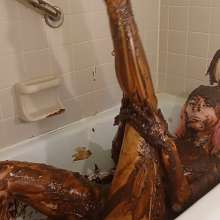 RevSlymsford: Kaydens In A Basque, Wanks + Plays In Chocolate Pudding