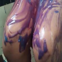JohnWam: Key Is Pied, Slimed and Fucked by a Dildo!