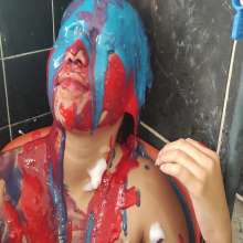 JohnWam: Key Is Pied, Slimed and Fucked by a Dildo!