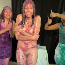RevSlymsford: Lowest Card Loses!  The Naked Messy Forfeit Trashing