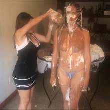RevSlymsford: Mary and Tefy Trash Schoolgirl Dani For Wearing A Thong