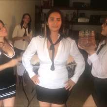 RevSlymsford: Mary and Tefy Trash Schoolgirl Dani For Wearing A Thong