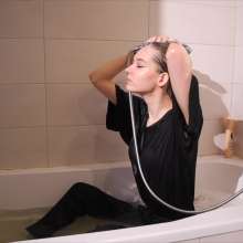 Wet Live Team: Mila Washed Her Hair with Shampoo and Got Completely Wet