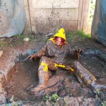 Thefetishgirl: Muddy Rainwear Fun