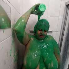 Darkabyss445: POV of Darkabyss445 Green Gunging and Naked Boobs