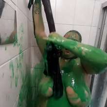 Darkabyss445: POV of Darkabyss445 Green Gunging and Naked Boobs