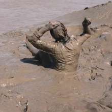 DungeonMasterOne: PVC Catsuit, Playboy Heels, Mud!