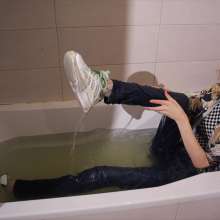 Wet Live Team: She Ironed Her Shirt to Get Completely Wet--fully-dressed
