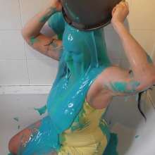 WAMfuns Messy Forfeits: Sophia Delane Yellow Dress, Pearlescent Gunge