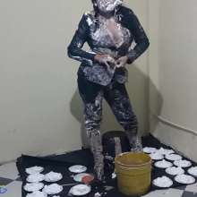 Hikari-Studio-Wam: This Beautiful Girl Enjoys Getting Her Leather Clothes Dirty