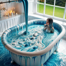 Bobographer: Francesca in the blue goo nude--final pics