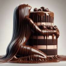splathair2020: AI Women and Chocolate, kept it simple