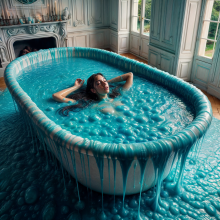 Bobographer: Francesca in the blue goo nude