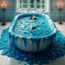 Bobographer: Francesca in the blue goo nude