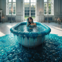 Bobographer: Francesca in the blue goo nude