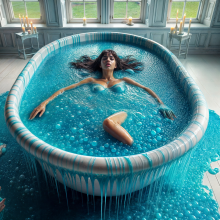 Bobographer: Francesca in the blue goo nude