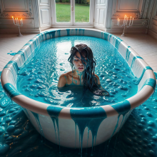 Bobographer: Francesca in the blue goo nude