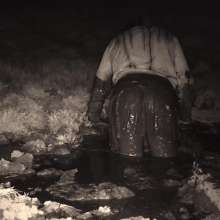 Swamp Angel: 80 Infrared Mud Mini Skirt