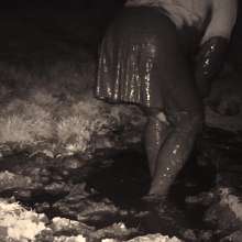 Swamp Angel: 80 Infrared Mud Mini Skirt
