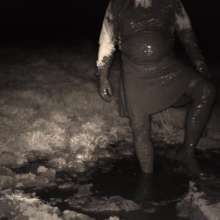 Swamp Angel: 80 Infrared Mud Mini Skirt