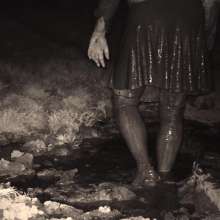 Swamp Angel: 80 Infrared Mud Mini Skirt
