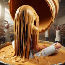 splathair2020: AI Women enjoying the Peanut Butter factory...