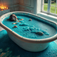 Bobographer: Francesca in the blue goo nude