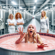 Bobographer: Blonde in thick pink mess--part two