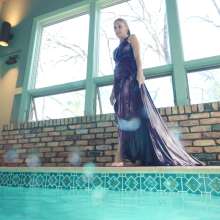WetlookFashion: Angel Can't Wait to Get Her Dress Soaked