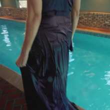 WetlookFashion: Angel Can't Wait to Get Her Dress Soaked