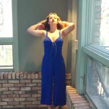 WetlookFashion: Camille-Ravishing Swim in a Blue Jumpsuit