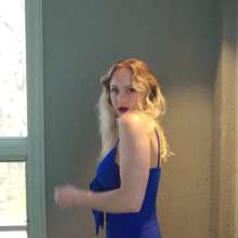 WetlookFashion: Camille-Ravishing Swim in a Blue Jumpsuit