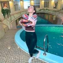 Wet Live Team: Completely Wet in Leggings at the Pool Wet Vs Dry