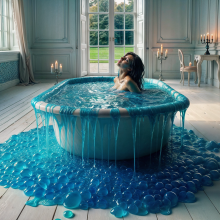 Bobographer: Francesca in the blue goo nude