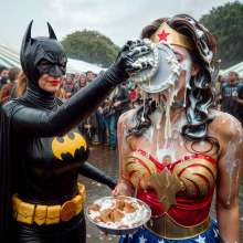 Sleazoid44: Wonder Woman and Friends Pied